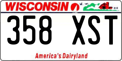 WI license plate 358XST