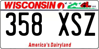 WI license plate 358XSZ