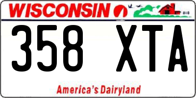 WI license plate 358XTA