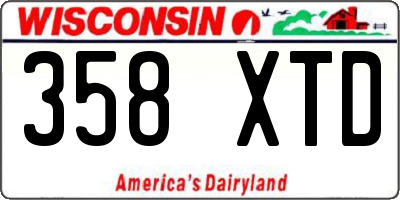WI license plate 358XTD