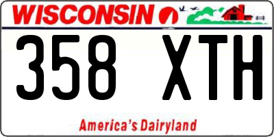 WI license plate 358XTH