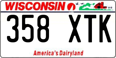 WI license plate 358XTK