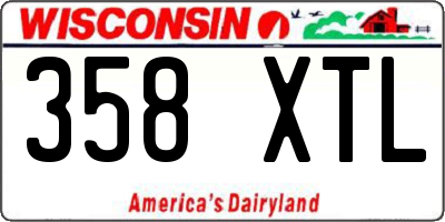 WI license plate 358XTL