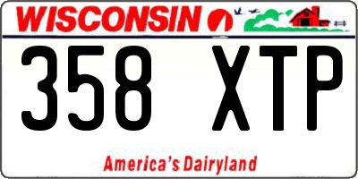 WI license plate 358XTP