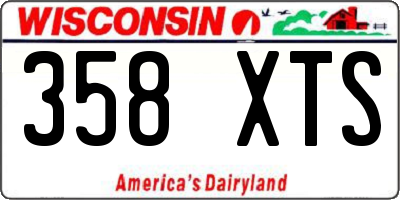 WI license plate 358XTS