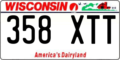 WI license plate 358XTT