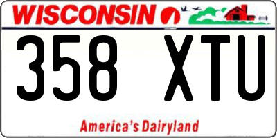WI license plate 358XTU