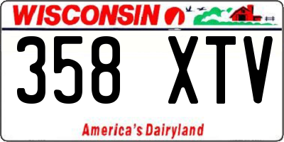WI license plate 358XTV