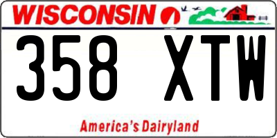 WI license plate 358XTW