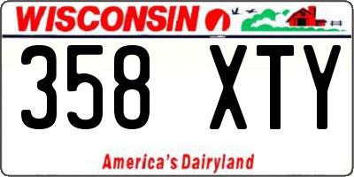 WI license plate 358XTY