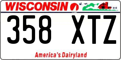 WI license plate 358XTZ