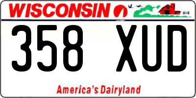 WI license plate 358XUD