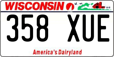 WI license plate 358XUE