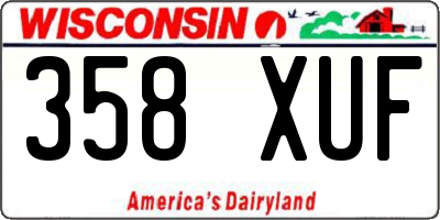 WI license plate 358XUF