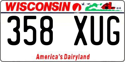 WI license plate 358XUG