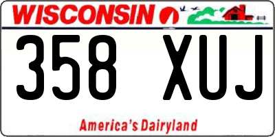 WI license plate 358XUJ