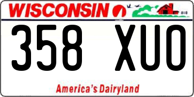 WI license plate 358XUO