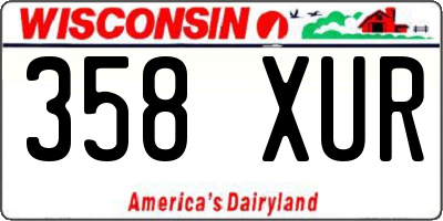 WI license plate 358XUR