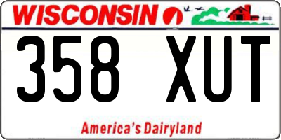 WI license plate 358XUT