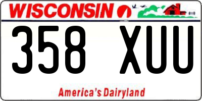 WI license plate 358XUU