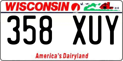 WI license plate 358XUY