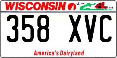 WI license plate 358XVC