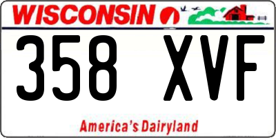 WI license plate 358XVF