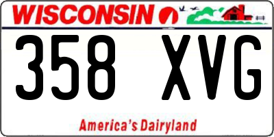 WI license plate 358XVG