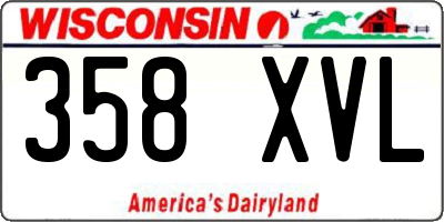 WI license plate 358XVL