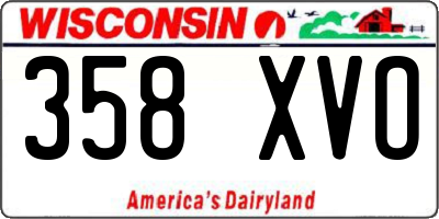 WI license plate 358XVO