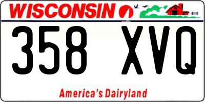 WI license plate 358XVQ