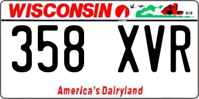 WI license plate 358XVR
