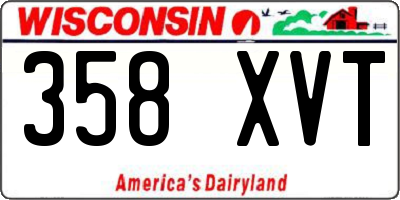 WI license plate 358XVT