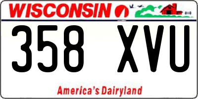 WI license plate 358XVU