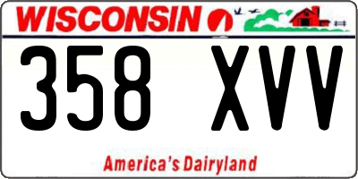 WI license plate 358XVV