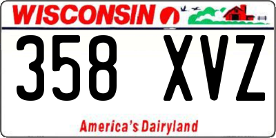 WI license plate 358XVZ