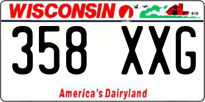 WI license plate 358XXG