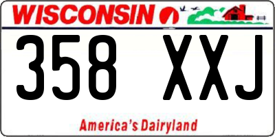 WI license plate 358XXJ