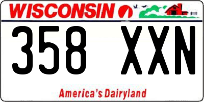 WI license plate 358XXN