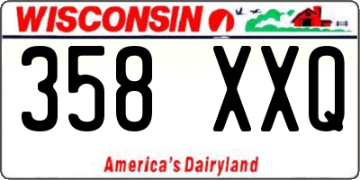 WI license plate 358XXQ