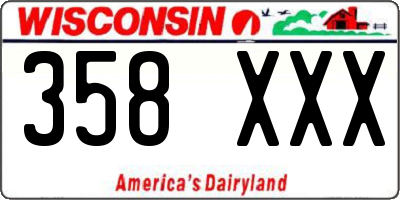 WI license plate 358XXX