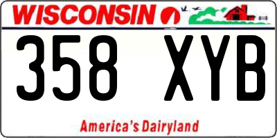 WI license plate 358XYB