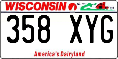 WI license plate 358XYG