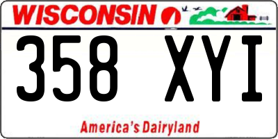 WI license plate 358XYI