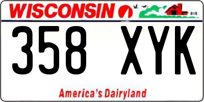 WI license plate 358XYK