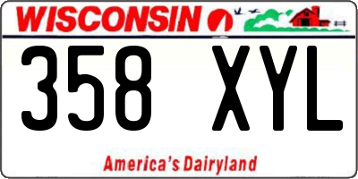 WI license plate 358XYL