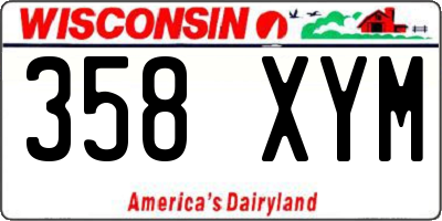 WI license plate 358XYM