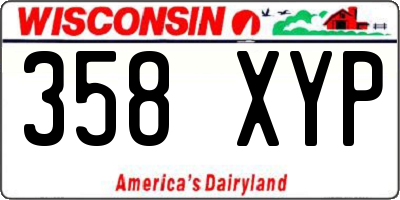 WI license plate 358XYP