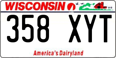 WI license plate 358XYT