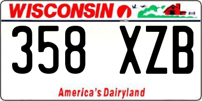 WI license plate 358XZB